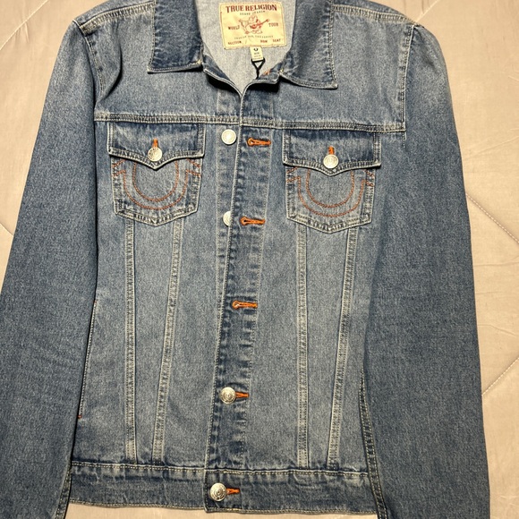 True Religion Classic Blue Jesse Denim Jacket - Picture 1 of 3